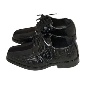 Unused Boys Viotti Black Hard Bottom Dress Shoes